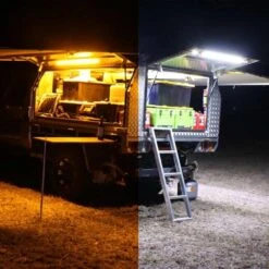 2 Bar LED 3 Colour Camp Light Kit -Coleman Camping Store 1202310 2 bar orangewhite led camping light kit with diffusers