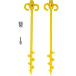 Coleman Camping Store 32 Coleman Camping Store -Coleman Camping Store 1255688 500mm polycarbonate beach screw peg starter pack 2 pegs