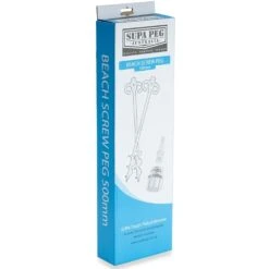 500mm Polycarbonate Beach Screw Peg Starter Pack 2 Pegs