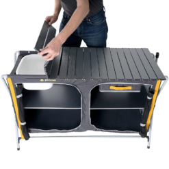 OZtrail Deluxe Camp Kitchen With Sink -Coleman Camping Store 1255899 deluxe camp kitchen with sink