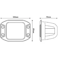 XDW Series 40W Square Flush Mount LED Hyperflood Work Light -Coleman Camping Store 1257376 xdw series 40w square flush mount led hyperflood work light